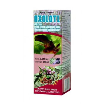 JARABE AXOLOTL TOMILLO DORADO Y EUCALIPTO DOLAR CJA/FCO. 250ml