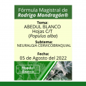 Fórmula del día 05 de Agosto del 2022 ABEDUL BLANCO / NEURALGIA CERVICOBRAQUIAL