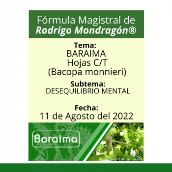 Fórmula del día 11 de Agosto del 2022 BARAIMA / DESEQUILIBRIO MENTAL