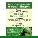 Fórmula el día 12 de Agosto del 2022 ALBAHACA COMÚN / METEORISMO O FLATULENCIA