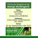 Fórmula del día 02 de Septiembre del 2022 GUASIMA / DAÑO RENAL O ENFERMEDAD DEL RIÑÓN