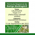 Fórmula del día 15 de Septiembre del 2022 CALAHUATE / HEMORROIDES EXTERNAS