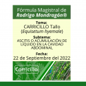 Fórmula del día 22 de Septiembre del 2022 CARRICILLO / ASCITIS O ACUMULACIÓN DE LÍQUIDO EN LA CAVIDAD ABDOMINAL