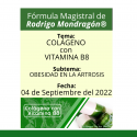 Fórmula del día 04 de Octubre del 2022 COLÁGENO CON VITAMINA B8 / OBESIDAD EN LA ARTROSIS