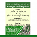 Fórmula del día 12 de Octubre del 2022 CAÑA DE AZÚCAR / FALTA DE DEPURACIÓN RENAL