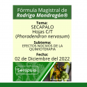 Fórmula del día 02 de Diciembre del 2022 SECAPALO / EFECTOS NOCIVOS DE LA QUIMIOTERAPIA