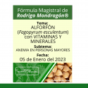 Fórmula del día 05 de Enero del 2023 ALFORFÓN CON VITAMINAS Y MINERALES / ANEMIA EN PERSONAS MAYORES