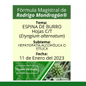 Fórmula del día 11 de Enero del 2023 ESPINA DE BURRO / HEPATOPATÍA ALCOHÓLICA O ETÍLICA