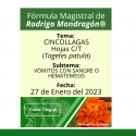 Fórmula del día 27 de Enero del 2023 CINCO LLAGAS / VÓMITOS CON SANGRE O HEMATEMESIS