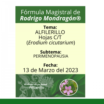 Fórmula del día 13 de Marzo del 2023 ALFERILLO / PERIMENOPAUSIA