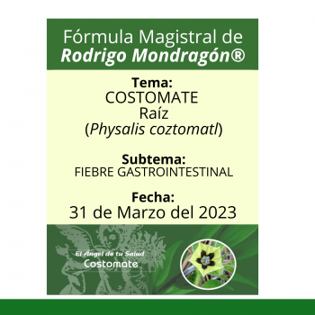 Fórmula del día 31 de Marzo del 2023 COSTOMATE / FIEBRE GASTROINTESTINAL