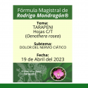 Fórmula del día 19 de Abril del 2023 TARAPENI / DOLOR DEL NERVIO CIÁTICO