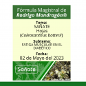 Fórmula del día 02 de Mayo del 2023 SAÑATE / FATIGA MUSCULAR EN EL DIABÉTICO