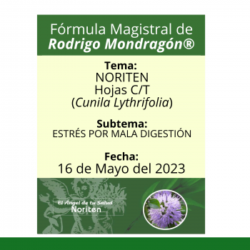 Fórmula del día 16 de Mayo del 2023 NORITEN / ESTRÉS POR MALA DIGESTIÓN