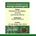 Fórmula del día 22 de Mayo del 2023 PIMIENTA DE ÁRBOL/HÍGADO IRRITADO