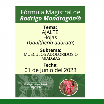 Fórmula del día 01 de Junio del 2023 AJALTÉ/MÚSCULOS ADOLORIDOS O MIALGIAS