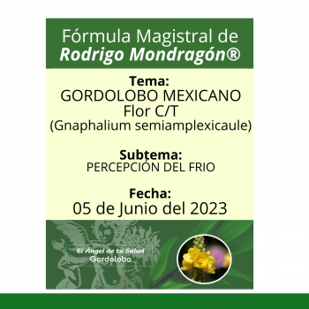 Fórmula del día 05 de Junio del 2023 GORDOLOBO MEXICANO/PERCEPCIÓN DEL FRIO