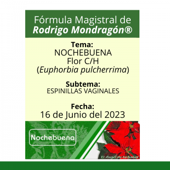 Fórmula del día 16 de Junio del 2023 NOCHEBUENA/ESPINILLAS VAGINALES