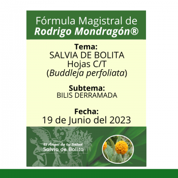 Fórmula del día 19 de Junio del 2023 SALVIA DE BOLITA/BILIS DERRAMADA