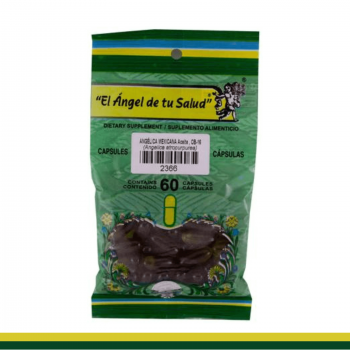 ANGELICA MEXICANA Aceite, Cápsulas de gelatina blanda, Bolsa 60 piezas, Código SKU: 2366