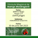 Fórmula del día 30 de Junio del 2023 MIRTO ROJO / HEMORRAGIA DIGESTIVA