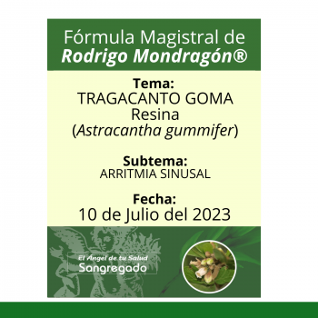 Fórmula del día 10 de Julio del 2023 SANGREGADO / ARRITMIA SINUSAL
