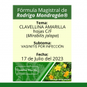 Fórmula del día 17 de Julio del 2023 CLAVELLINA AMARILLA / VAGINITIS POR INFECCIÓN