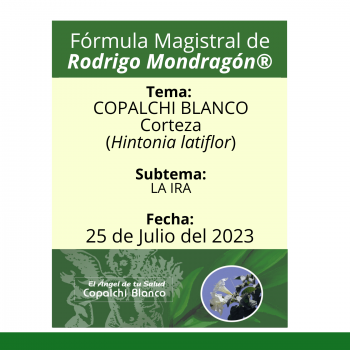 Fórmula del día 25 de Julio del 2023 COPALCHI BLANCO / LA IRA