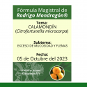 Fórmula del día 05 de Octubre del 2023 CALAMONDÍN / EXCESO DE MUCOSIDAD Y FLEMAS