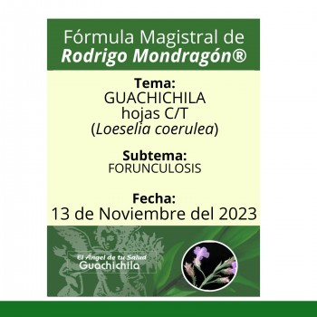 Fórmula del día 13 de Noviembre del 2023 GUACHICHILA / FORUNCULOSIS