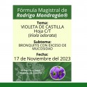 Fórmula del día 17 de Noviembre del 2023 VIOLETA DE CASTILLA / BRONQUITIS CON EXCESO DE MUCOSIDAD