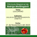 Fórmula del día 21 de Noviembre del 2023 LICOPENO / DOLOR DE PIES POR NEUROPATÍA DIABÉTICA