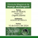 Fórmula del día 10 de Enero del 2024 ANÍS DE MONTE / ACIDOSIS METABÓLICA