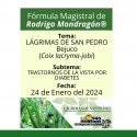 Fórmula del día 24 de Enero del 2024 LÁGRIMAS DE SAN PEDRO / TRASTORNOS DE LA VISTA POR DIABETES