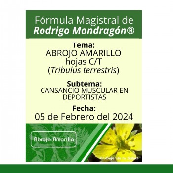 Fórmula del día 05 de Febrero del 2024 ABROJO AMARILLO / CANSANCIO MUSCULAR EN DEPORTISTAS