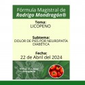 Fórmula del día 22 de Abril del 2024 LICOPENO / DOLOR DE PIES POR NEUROPATÍA DIABÉTICA