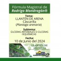 Fórmula del día 10 de Junio del 2024 LLANTÉN DE ARENA/ÚLCERAS ARTERIALES O ÚLCERAS ISQUÉMICAS