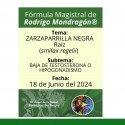 Fórmula del día 18 de Junio del 2024 ZARZAPARRILLA NEGRA/BAJA DE TESTOSTERONA O HIPOGONADISMO