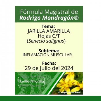 Fórmula del día 29 de Julio del 2024 JARILLA AMARILLA/INFLAMACIÓN MUSCULAR