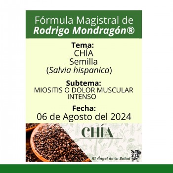 Fórmula del día 06 de Agosto del 2024 CHÍA/MIOSITIS O DOLOR MUSCULAR INTENSO