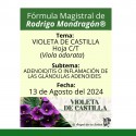 Fórmula del día 13 de Agosto del 2024 VIOLETA DE CASTILLA/ADENOIDITIS O INFLAMACIÓN DE LAS GLÁNDULAS ADENOIDES