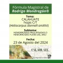 Fórmula del día 23 de Agosto del 2024 CALAHUATE/HEMORROIDES PROLAPSADAS O HEMORROIDES FUERA DEL ANO