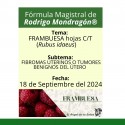 Fórmula del día 18 de Septiembre del 2024 FRAMBUESA/FIBROMAS UTERINOS O TUMORES BENIGNOS DEL ÚTERO