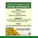 Fórmula del día 19 de Septiembre del 2024 INGO DE CHINA/EPILEPSIA IDIOPÁTICA O EPILEPSIA DE ORIGEN DESCONOCIDO