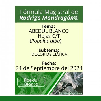 Fórmula del día 24 de Septiembre del 2024 ABEDUL BLANCO/DOLOR DE CIÁTICA